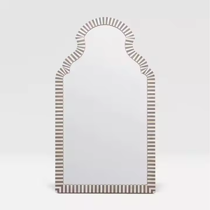Modern Luxury Bone Inlay Wood Resin <b>Wall</b> <b>Mirror</b> Home <b>Bathroom</b> Decor <b>Bathroom</b> & Hotel by crescent crafts - Product Image 4