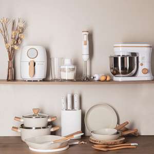 Pentola Bergner NATURALLY da 20 cm di diametro, 2,4 litri con coperchio in alluminio forgiato bianco - Product Image 3