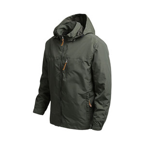 Hot Sale Men's Winter High Street Canvas Waterproof Breathable Quick Dry Eco-Friendly Hooded Bomber Softshell <b>Jackets</b> Front - Product Image 6