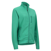 Veste softshell personnalisée pour femme, 240 grammes, en polyester et élasthanne tricoté, coupe-vent à col rond et fermeture éclair intégrale