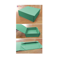 Boîtes rigides à pli plat kraft personnalisées faites à la main feuille d'or auto-érigée stratification mate gaufrage planche grise mode de mariage