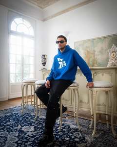 ชุดสเวตเตอร์ผ้าคอตตอนสำหรับผู้ชายใส่สบายสีพื้นแบบลำลองสำหรับฤดูหนาว100% - Product Image 5