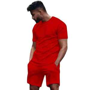 Conjunto de camiseta de manga corta informal para hombre Colección de verano transpirable de alta calidad Ecológico y cómodo a bajo precio - Product Image 1