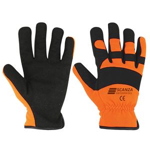 ถุงมือช่างยนต์งานช่างหนังมีแผ่นผ้าฝ้ายเสริมแรงทนทานต่อการขัดถูโลโก้ได้ตามต้องการ - Product Image 1