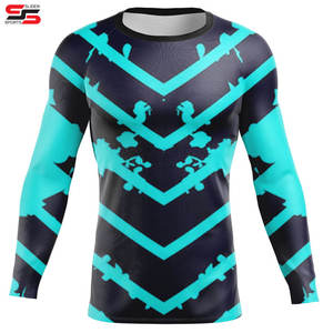 OEM Diseño Compresión MMA Rash Guard para la venta Directo de fábrica Proveedor Cómodo Hombres Fitness Rash Guard de alta calidad - Product Image 1
