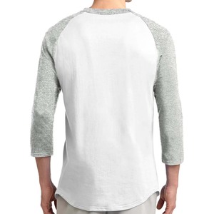 Camiseta raglán de cuello redondo de manga 3/4 para hombre con estampado personalizado de gran tamaño - Product Image 5