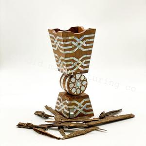 <b>Wood</b> with Mother of Pearl Luxury Incense <b>Burner</b> Bone Inlay Mother of Pearl Inlay Arabic Incense Mubkhar Incense <b>Burner</b> - Product Image 1