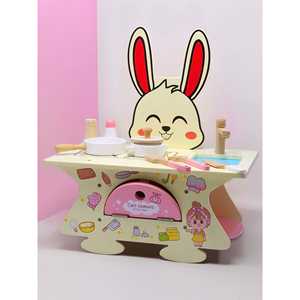 Kids Wooden Rabbit-Themed <b>Kitchen</b> Toy <b>Set</b> Educational Preschool Toy <b>Set</b> for Boys Girls <b>Toddlers</b> New Plastic Box Packed - Product Image 1