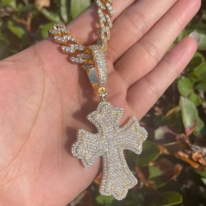 Lab Grown Diamond Iced Out <b>Cross</b> Pendant Rapper Style Hip Hop Pendant For Him Luxury Hip Hop Necklace - Product Image 3