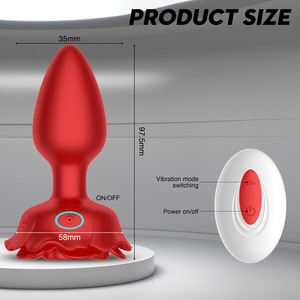 Vibromasseur anal sans fil à télécommande - Jouet anal en silicone lumineux pour adultes - Product Image 5