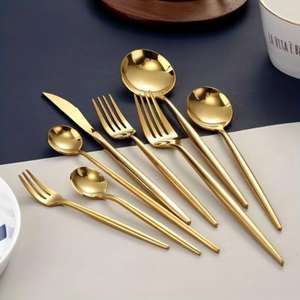 Elegante juego de cubiertos de acero inoxidable hecho con atención al equilibrio y la durabilidad para hogares de estilo de vida de lujo - Product Image 5