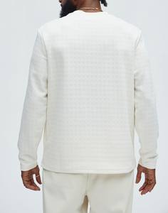 เสื้อยืดคอกลมแขนยาวทรงบ็อกซี่สำหรับผู้ชาย ผ้าโพลีเอสเตอร์ผสมสแปนเด็กซ์ 240 กรัม เนื้อผ้าเจอร์ซีย์เดี่ยว ระบายอากาศได้ดี ไม่เป็นขุย ไม่ยับ รับสั่งทำพิเศษ - Product Image 5