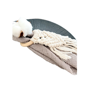 Porte-serviettes décoratif en coton fait à la main Décoration de table Accessoires de mariage Décoration en macramé Anneau de serviette pour fêtes et événements - Product Image 4