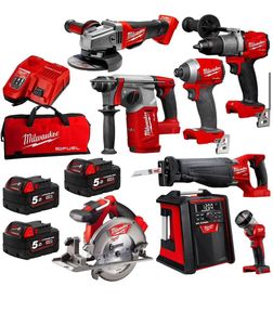 Kit de Herramientas Todo en Uno Milwaukee M18, Llave Inglesa, Taladro, Destornillador, Soplador, Batería de Iones de Litio, Juego de Herramientas Multifuncional Clásico de 24 Piezas - Product Image 4