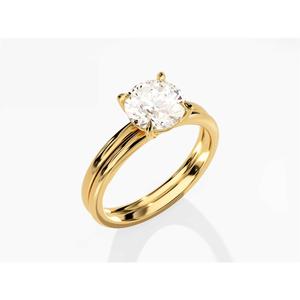 14k 18k Gold Round Cut Solitaire 1.5 CT Diamond Engagement <b>Ring</b> <b>Set</b> Bridal <b>Set</b> Diamond <b>Ring</b> Wedding <b>Set</b> from Indian Exporter - Product Image 1