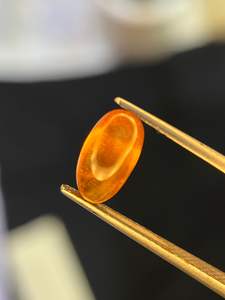 พลอยทับทิมแมนดารินธรรมชาติทรงรีตัดสำหรับทำเครื่องประดับ - Product Image 3