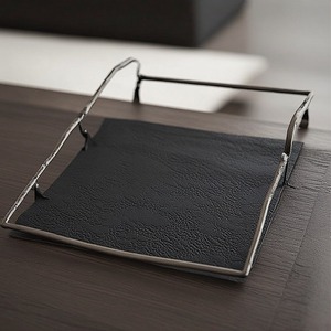 Handcrafted Leather Tray With Minimalist Design And Refined Finish Perfect For Luxury Dining <b>Table</b> And Living Room Display - Product Image 4