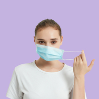 Masques jetables 3 plis avec boucles d'oreille, 50 pièces/boîte, 2000 pièces/carton, bon prix, bonne qualité