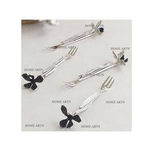 Ensemble de cuillère et de couteau à gâteau en acier inoxydable, fait à la main, couleur argent, ustensiles de cuisine, couverts, best-seller - Product Image 4