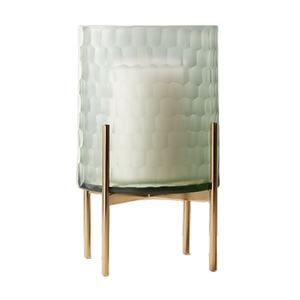 Portavelas de metal y vidrio de forma moderna personalizada de calidad superior decoración de boda portavelas de diseñador de mesa - Product Image 1