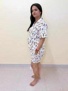 Pijama de algodón para mujer, conjunto de trajes de noche de 2 piezas, precio al por mayor - Product Image 4