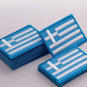 L'écusson du drapeau grec, le drapeau du pays de l'emblème national de la Grèce, fer brodé sur - Product Image 3