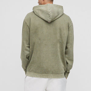 Sweats à capuche lavés à l'acide de haute qualité pour hommes 100% coton 450GSM surdimensionné poids lourd logo imprimé personnalisé sweats à capuche respirants hommes - Product Image 4