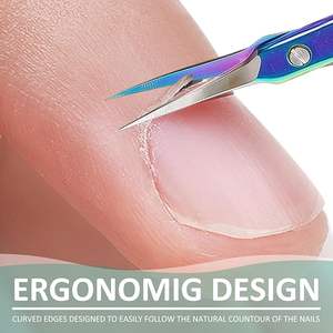 High Quality Stainless Steel Beauty <b>Scissors</b> Straight Curved Cuticle Manicure Eyebrow Trimming <b>Nail</b> <b>Scissors</b> Sharp - Product Image 5