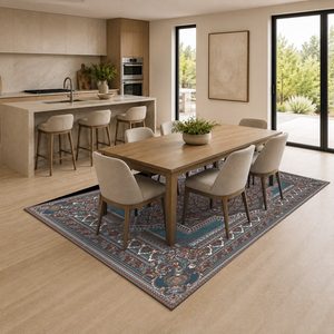<b>RUGS</b> DEPOT LXDP-0924 Wholesale <b>Charcoal</b> <b>Grey</b> Contemporary Abstract Digital Printed Machine Washable Chenille Area <b>Rug</b> Non Slip - Product Image 4