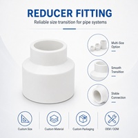 Soket Pipa Reducer PVC ASTM D1785/2665 Harga Ekonomis dengan Diameter Lubang Pemasangan 1-1/2'' dan Permukaan Halus