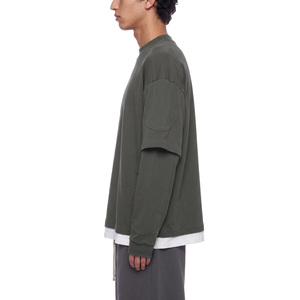 Unisex 100% Cotton Enzyme Washed Color Block T-Shirt 240 GSM Silk Screen Printed - Product Image 4