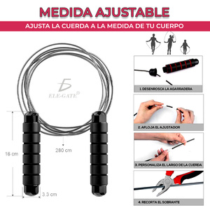 Corde à sauter intelligente professionnelle à grande vitesse de 3 mètres, réglable, en PVC et ABS, pour enfants - Product Image 3