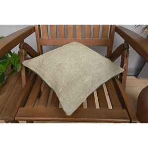 Luxury 14x14 Beige Kilim <b>Patchwork</b> Wool Pillow Woven Vintage Fluffy Patterns Portable for <b>Bedding</b> Rustic Design for Christmas - Product Image 4