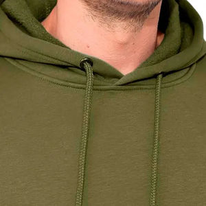 Sweat-shirt léger 380 Gsm à manches longues, couleur personnalisée, vêtements d'extérieur, design OEM, basiques, coton mélangé, sweat-shirt à capuche pour hommes - Product Image 4
