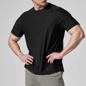 Logo personnalisé plaine vierge respirant Gym Ftiness T-Shirt séchage rapide 85% polyester 15% Spandex décontracté Fit T-Shirt pour hommes - Product Image 2