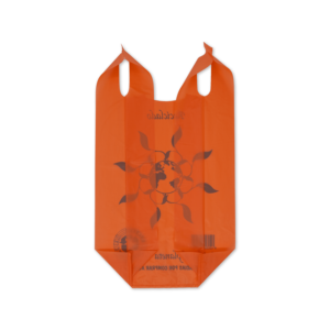 เสื้อยืดพลาสติกพิมพ์ลาย HDPE สำหรับใช้ในซูเปอร์มาร์เก็ตแบบม้วนถุงช้อปปิ้งเป็นมิตรกับสิ่งแวดล้อม - Product Image 4