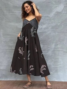 ชุด Midi ผ้าฝ้ายทอแบบอินเดียสำหรับผู้หญิงชุด midi พิมพ์ลายดอกไม้ออร์แกนิคของขวัญแต่งงานแบบมีสไตล์ - Product Image 4