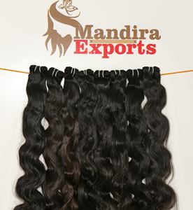 Cabello Humano Natural Virgen Remy Indio Sin Procesar, Doble Trama a Máquina, 100% Cabello Natural de Templo, Ondulado Natural, Ondulado Corporal, Paquetes de Cabello Humano Crudo - Product Image 2