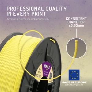 Filamento per Stampante 3D WINKLE Giallo Marmo PLA HD Testurizzato 1.75mm 1kg Qualità Europea ES Biodegradabile Facile da Stampare Alta Precisione - Product Image 3