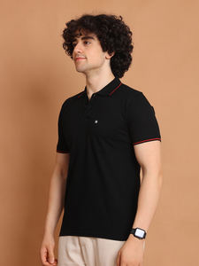 เสื้อยืดโปโลผู้ชายสีพื้นผ้าคอตตอนสีล้วนแห้งเร็วเสื้อผ้าแฟชั่นกลางแจ้งเสื้อโปโลสำหรับ2025 - Product Image 4