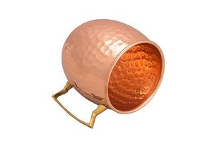 Vaso de cobre puro hecho a mano, taza tradicional india Ayurvédica para impulsar la salud, elegante decoración para el hogar de Meta - Product Image 6