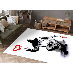 Alfombra Impresa: Alfombra Moderna con Diseño Abstracto de Graffiti de Banksy, con Pelo Suave - Product Image 2
