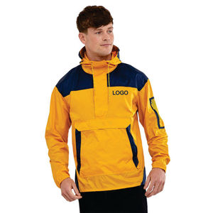 Chaqueta Cortavientos Impermeable Personalizada para Hombre, Chaqueta Cortavientos con Capucha, Transpirable, Ligera, Ideal para Actividades al Aire Libre - Product Image 1