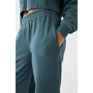 Conjunto de 2 Piezas para Mujer, Estilo Étnico, Sexy, Top Corto con Cremallera y Pantalones Rectos, Ropa Deportiva Informal, Color Zinc - Product Image 3