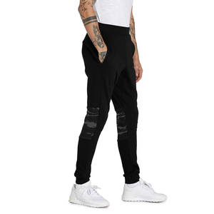 Vente en gros, broderie personnalisée, impression Logo, pantalon de survêtement uni pour homme - Product Image 3