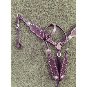 Fantaisie multicolore perlé Western Headstall et poitrine collier ensemble en cuir de qualité supérieure léger saisonnier Tack vente chaude - Product Image 3