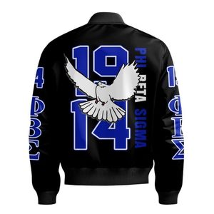 Veste universitaire grecque en satin bleu Phi Beta Sigma 1914, vêtements de fraternité Big Sigma, vêtements d'université personnalisés, vêtements d'extérieur - Product Image 5