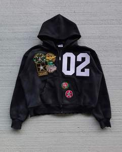 เสื้อฮู้ดลาย100% ผู้ชาย, สีทึบแบบลำลองผ้าคอตตอนสวมใส่แห้งเร็วระบายอากาศได้ดี - Product Image 3