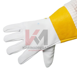 Gants d'apiculture de haute qualité à manches longues, entièrement en cuir de vachette, respirants, anti-piqûres, gants en cuir pour apiculteur - Product Image 3