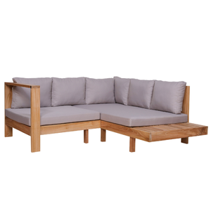 Sofá de Jardín de Madera de Teca, Sofá Seccional Modular de Madera de Teca Sólida para Decoración de Muebles para el Hogar - Product Image 1